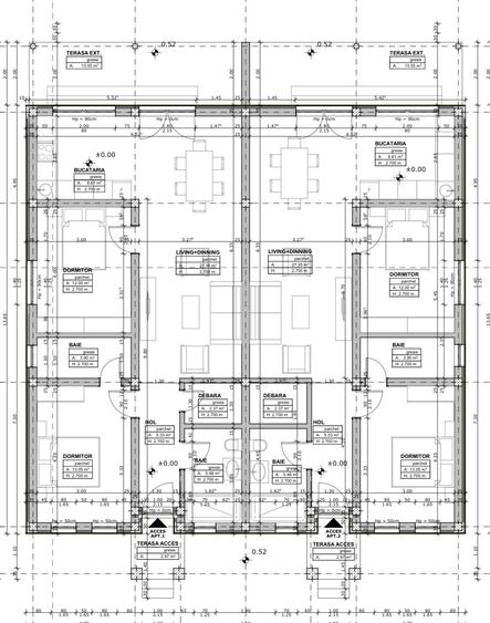 Duplex zona Drumul Boilor, Parter, 2 dormitoare, 2 bai, la cheie, Zero Comision