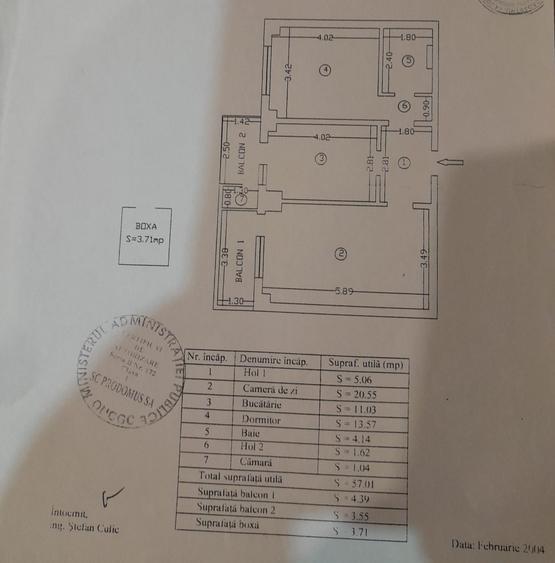 Apartament 2 camere, zona Buzaului.