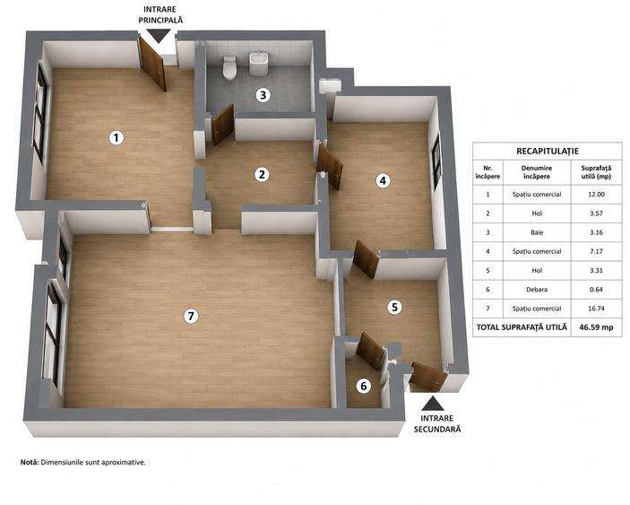 Vanzare Spatiu Comercial Nicolina - 46,59mp