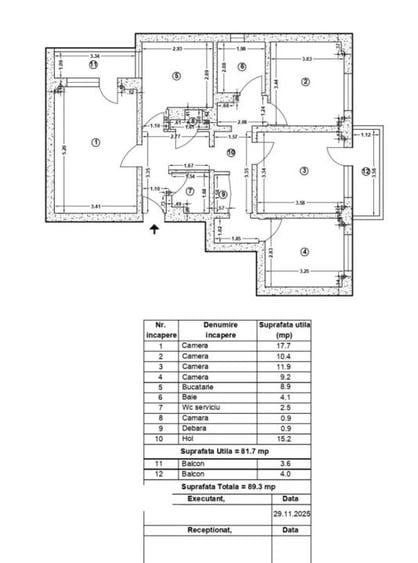 Apartament 4 Camere 89 MP 1982 Tineretului PARC Palatul Copiilor