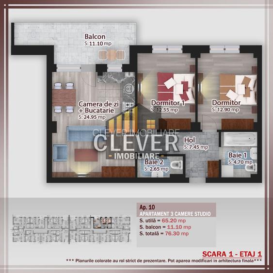 Apartament 3 camere 76 mp Theodor Pallady - Parcul Teilor - 2