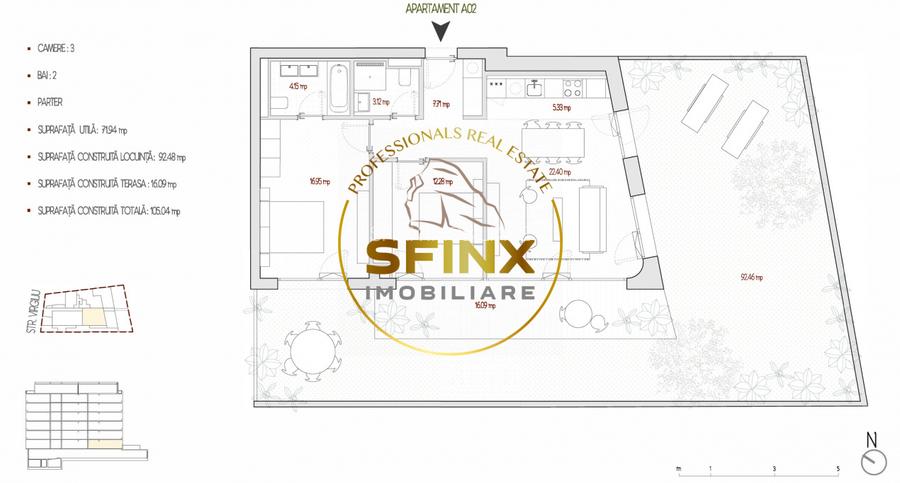 3 camere cu gradina | Stirbei Voda | Imobil Nou 2023 Boutique - 9