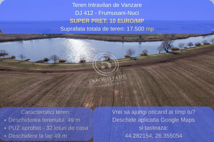 Oportunitate– Proiect Rezidențial 32 Loturi, PUZ Aprobat, zona Frumusani