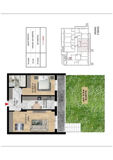 Mutare Rapida I Apartament 2 Camere cu Gradina I Metrou Nicolae Teclu