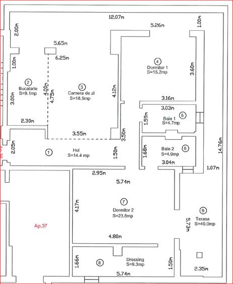 Penthouse  finalizat,  cu terasa de 40 mp, parcare inclusa! PREDARE IMEDIATA