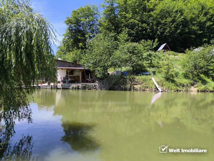 Casa de vacanta, cu lac, 5640 mp teren, Huta, com. Chiuiesti, jud. Cluj