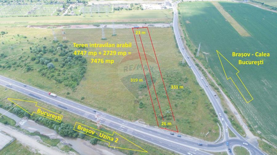 Teren intravilan, 4747 mp, Centura Brașov