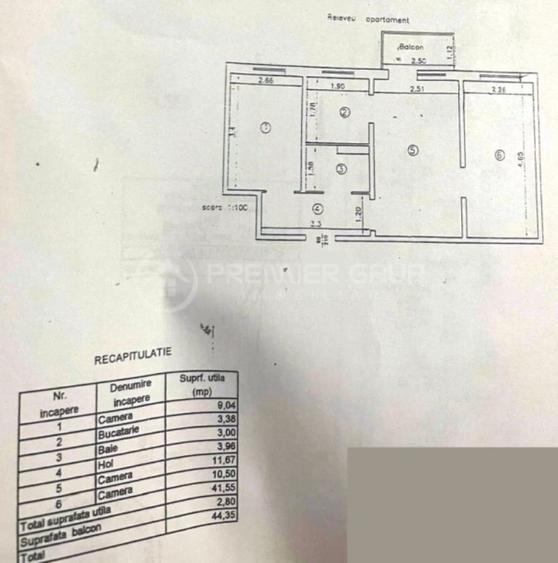 Etaj 2! Apartament 3 camere 45mp, Tatarasi, CT