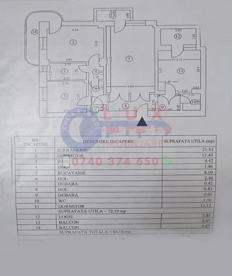 ID 3573 Apartament 3 camere LA CHEIE- Strada Babadag ULTRACENTRAL