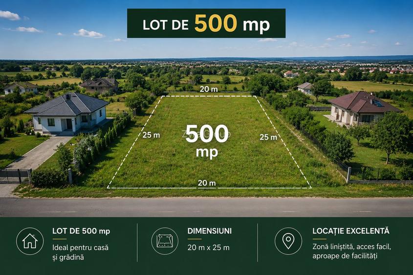 Loturi teren intravilan 500-1500 mp, lângă Pădurea de Tei - 2