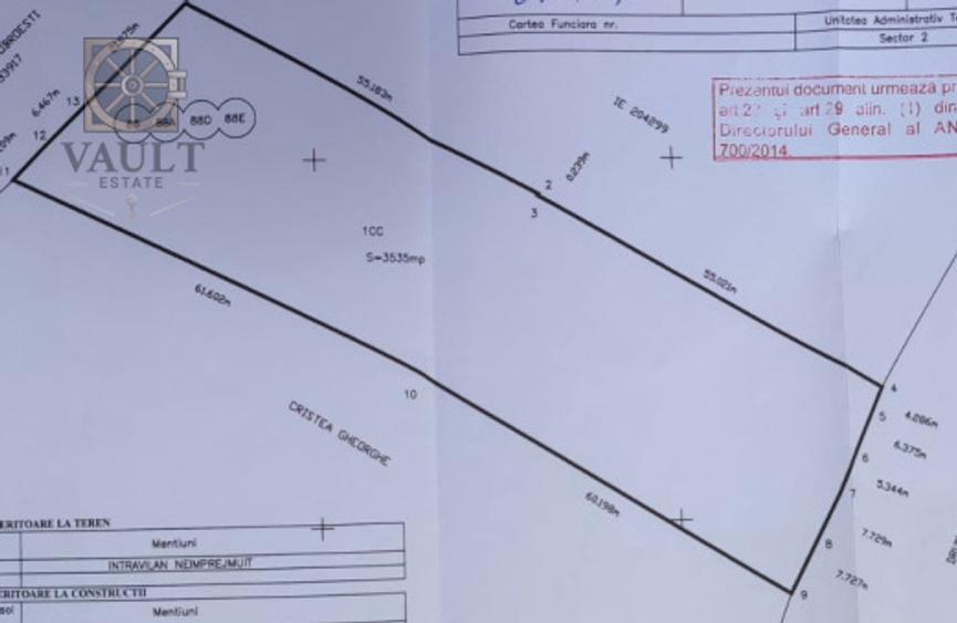 Teren intravilan cu deschidere la lac – 3.535 mp, Sector 2, Dobroești