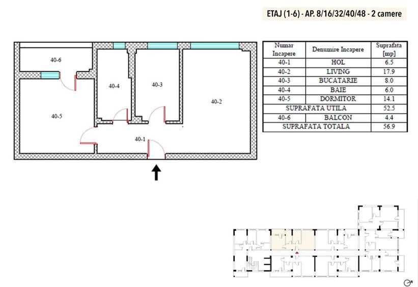 Apartament 2 Camere 56,90 mp | Berceni-Metalurgiei | Comision 0%