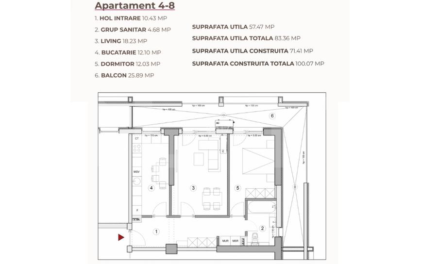 Apartament 2 camere, 83.36 mp, ansamblu 0% Comision Achiziție, Calea Severinului - 2