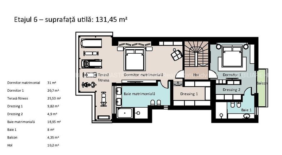 Vasto Marrone | Penthouse cu vedere panoramica in Primaverii | 2 parcari - 2