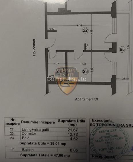 2 camere Summerland Mamaia cu vedere la mare 47mp et 6/9 lift parcare in complex - 13
