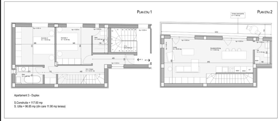 Apartament tip duplex/Parcare inclusa/Bloc nou