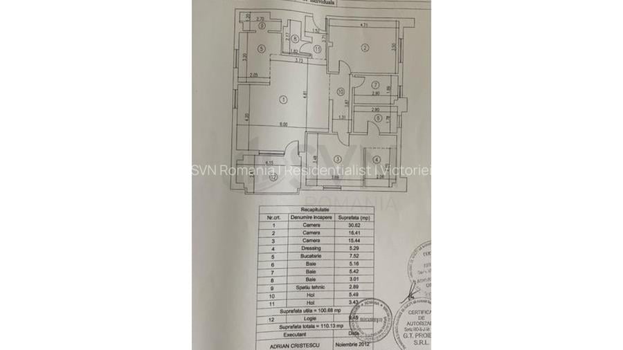 REA0110040 Apartament 110 mp - 3 camere - 3 bai - terasa - loc parcare - Complex - 14