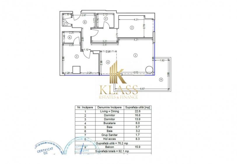 0% Apartament 3 camere 92,1 mp, terasa, Spa, etaj 5, Floreasca, UP-site