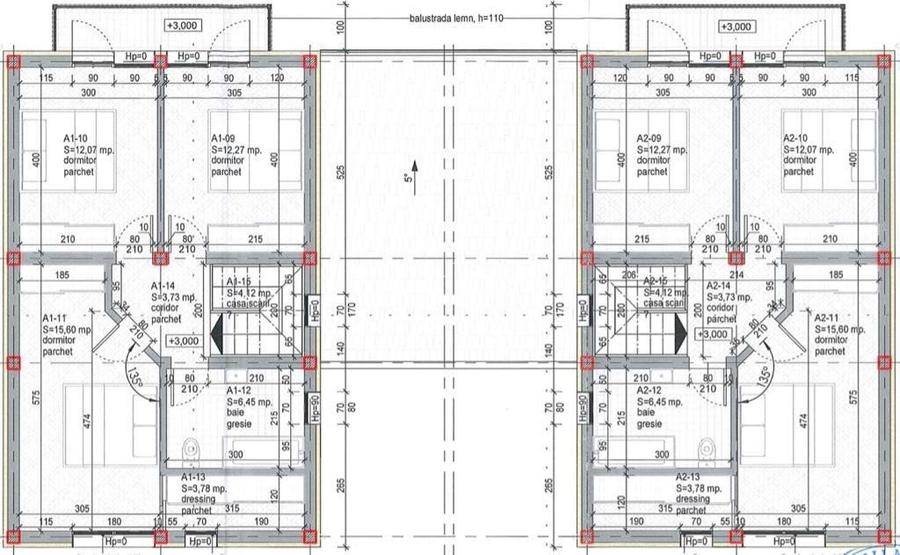 Duplex semifinisat de vanzare , 120 mp , 385 teren, garaj! Gilau