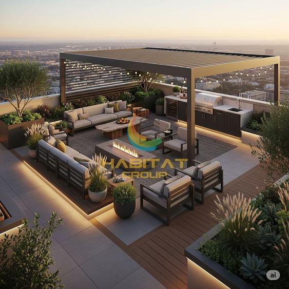 Penthouse Herastrau Proiect Finalizat terasa 82mp