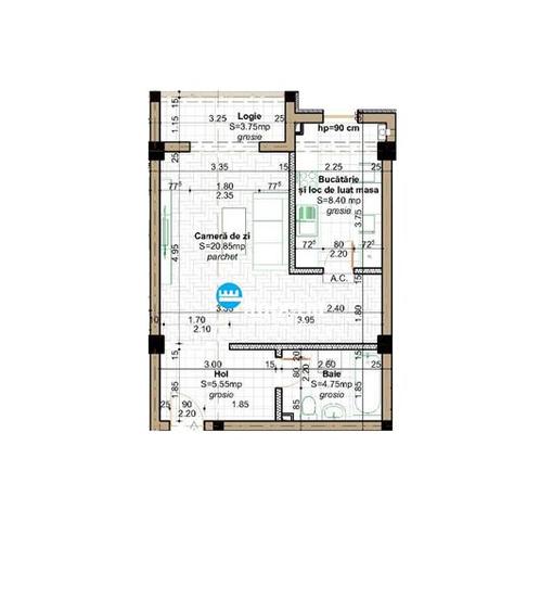 Apartament 2 camere de vanzare Mall Moldova
