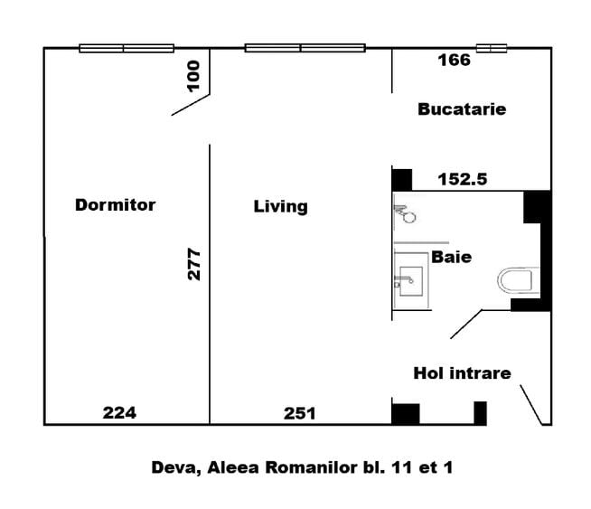 Apartament 2 camere complet renovat | 32 mp | Etaj 1 | Centrală proprie (2025)