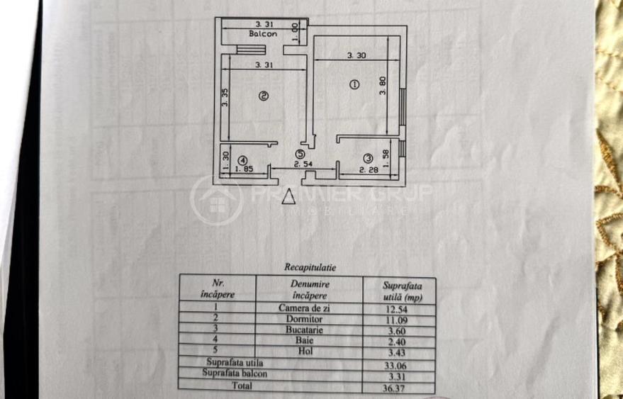 Apartament 2 camere 37mp decomandat, Alexandru cel Bun, CT, mobilat