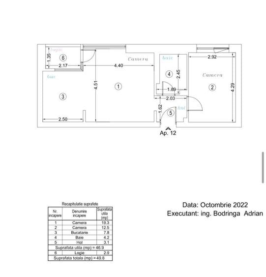 2 camere Aviatiei in bloc nou 2023 | Mobilat si Utilat Lux