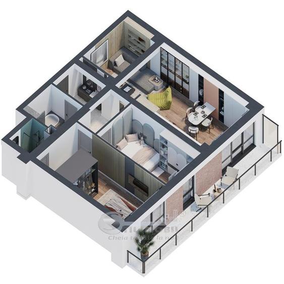 Apartament 3 camere, 79.73 mp – Design premium 0% comision