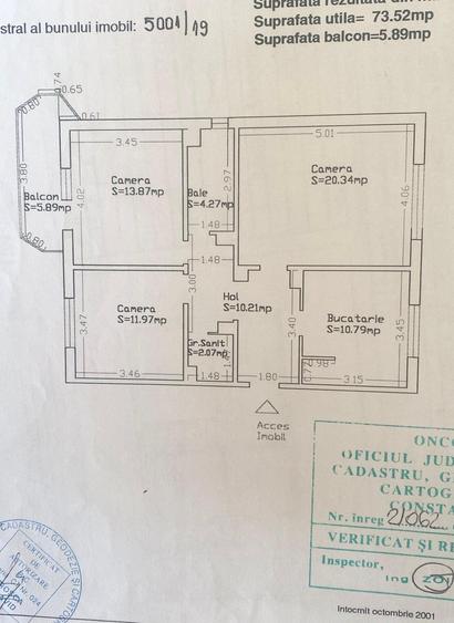 Apartament 3 camere Tomis Nord - TAV-uri - 160000 euro
