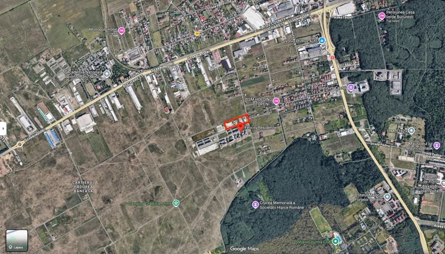 Teren intravilan cu PUZ 1Ha zona Padurea Baneasa