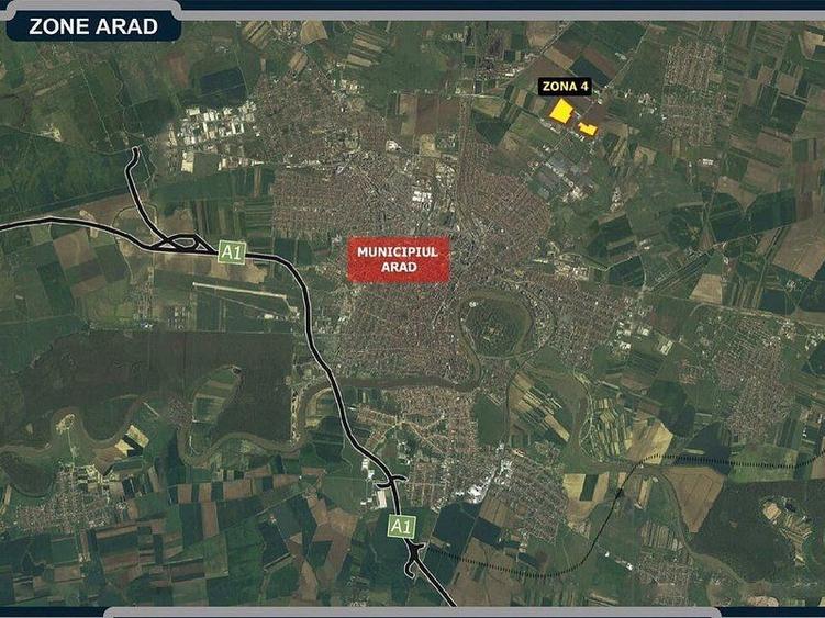 Teren extravilan industrial cu expunere potențiala Centura Arad