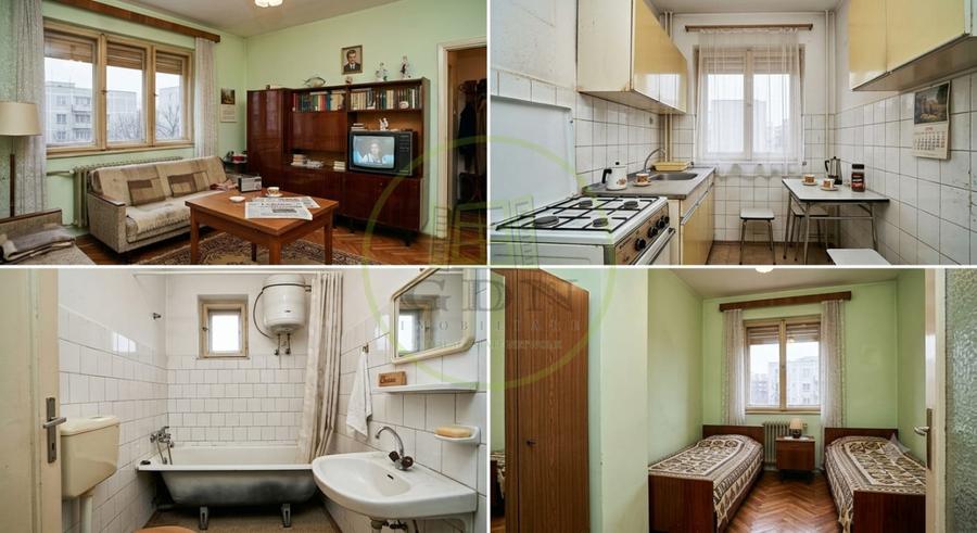 2 camere Aleea Roșiorilor • 34 mp • Original 1979 • Fără balcon