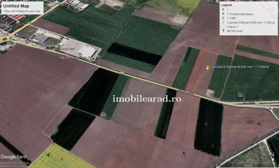 Teren intravilan 17.000 mp cu front la Centura intre Metro si 6 Vanatori