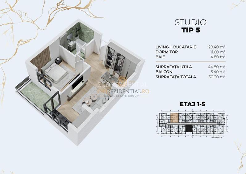 Studio nou de vanzare, 2 camere, zona metrou Berceni, Comision 0% - 1