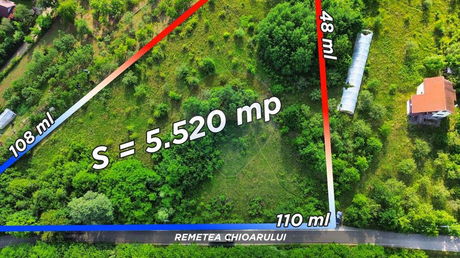 Teren intravilan 5520mp cu PANORAMA Remetea Oportunitate de Investiție