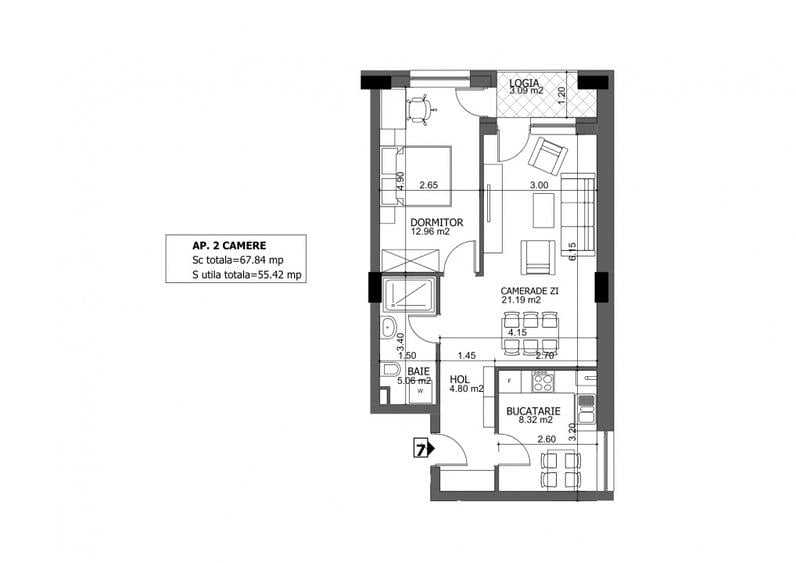Proiect premium - zona Campus, predare la cheie, ap 2cam de vanzare.