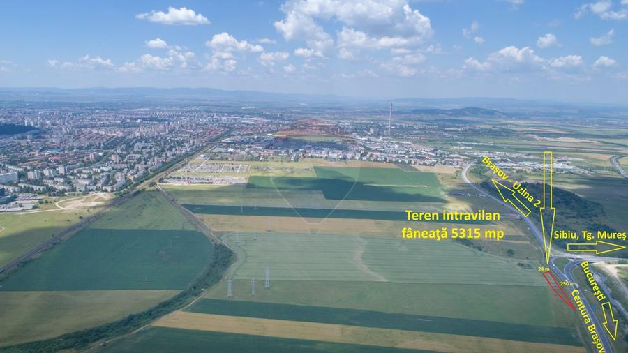 Teren intravilan, 5315 mp, Centura Brașov