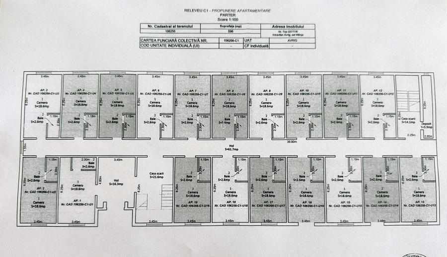 Garsoniere de vânzare – bloc cu mai multe unități | Predare la cheie