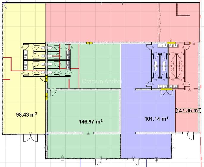 Spații comerciale 100-140 mp, Parter, Trifazic – În curs de amenajare - 5