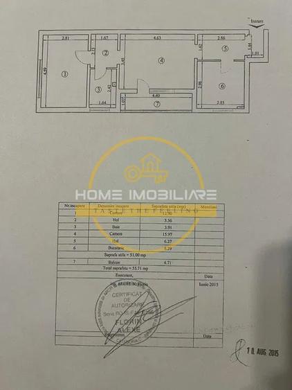 Apartament cu 2 camere/ 55 mp/ zona Tatarasi