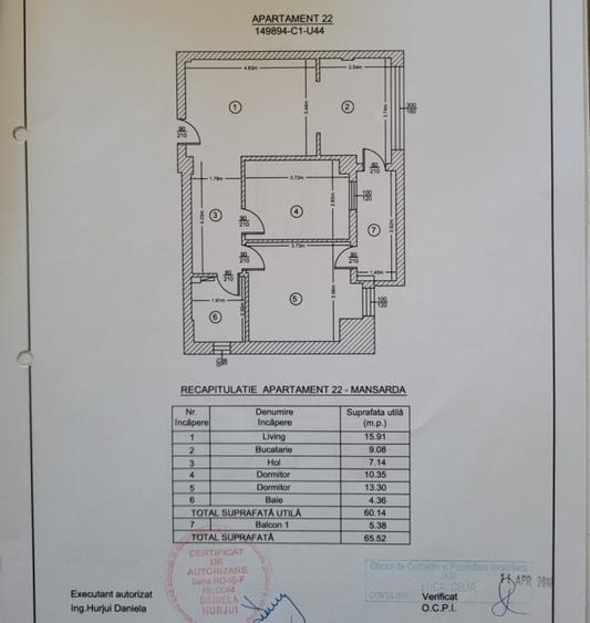 3 camere – 66 mp – Răsărit de Soare Păcurari Alpha Bank / Boxa