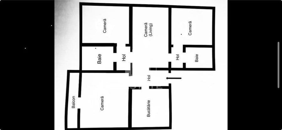 Apartament cu 4 camere, 2 bai, etaj intermediar, zona Soarelui