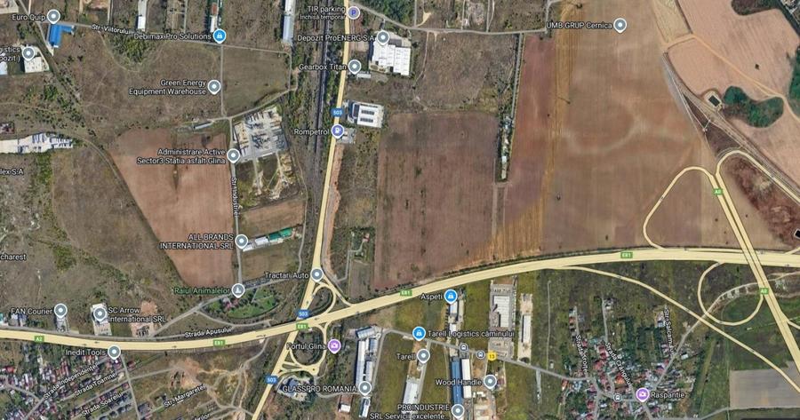 Vanzare teren 41.600 mp – Glina, cu acces direct la Centura Bucuresti si A2