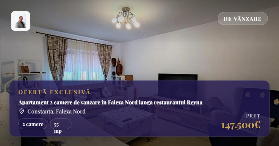 Apartament 2 camere de vanzare in Faleza Nord langa restaurantul Reyna