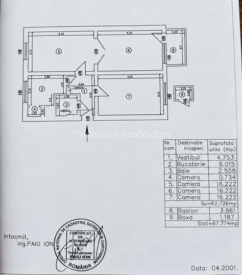 Ceaikovski | 63 mp + balcon | Parter inalt | Reabilitat termic - 1