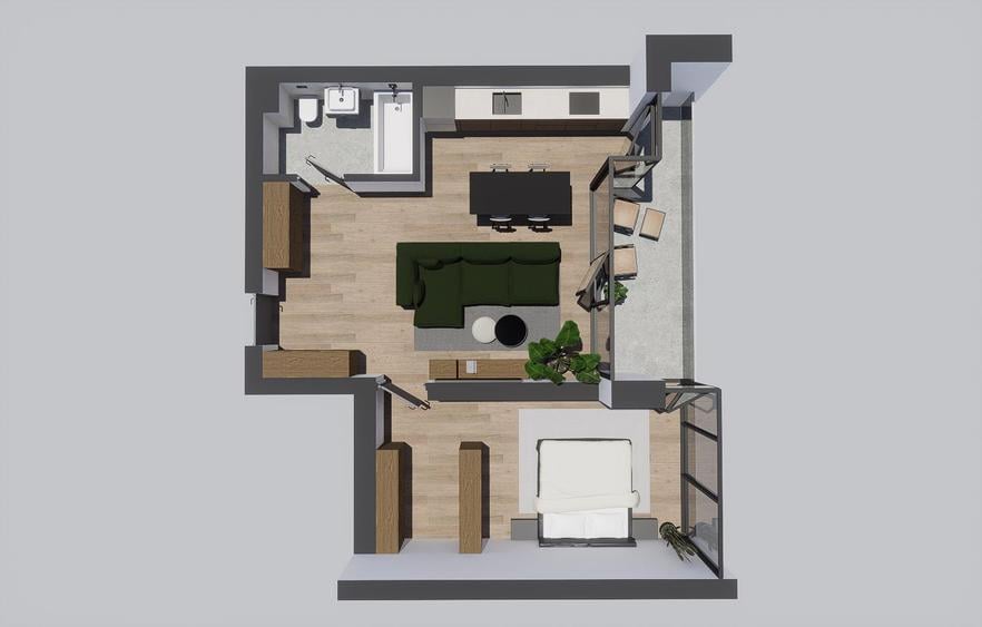 Alenia Botanic Park - Apartament 2 camere , la 3 minute de Iulius Town