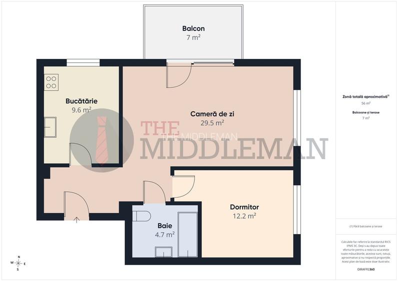 Apartament cu 2 camere - Luxuria Residence | 800 Euro + TVA - 1