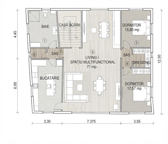 Apartament 3 camere | Zona Dorobanți | 150 mp | Șemineu