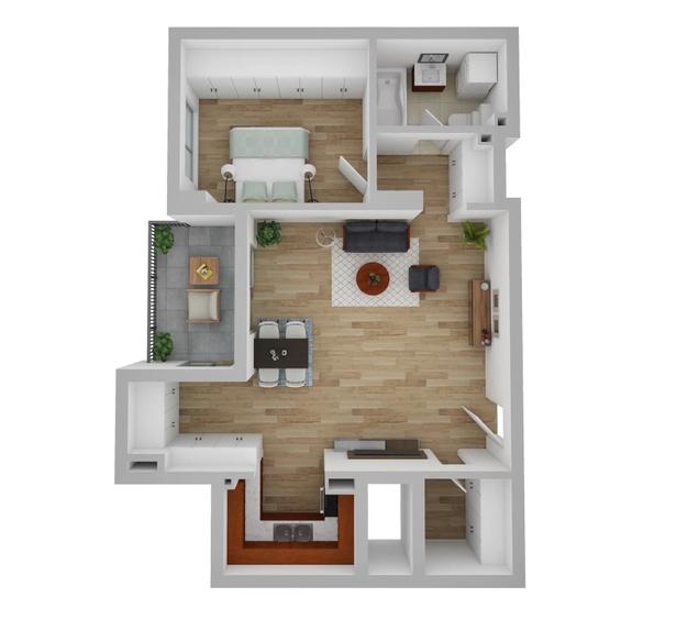 Apartament de 2 camere, 61 mp, Zona Andrei Muresanu